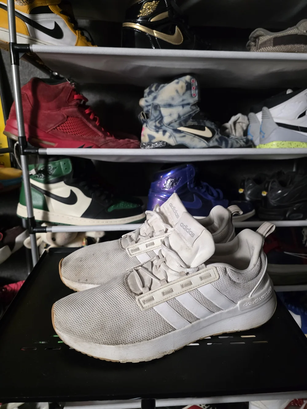 🔥 Adidas Super Cloudfoam Men Size 10.5 White Running Sneakers